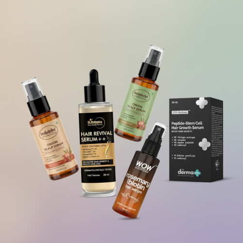 best hair growth serums in India, hair serum, herbal hair serum, onion hair serum, peptide hair serum, hair fall control serum, postpartum hair fall serum